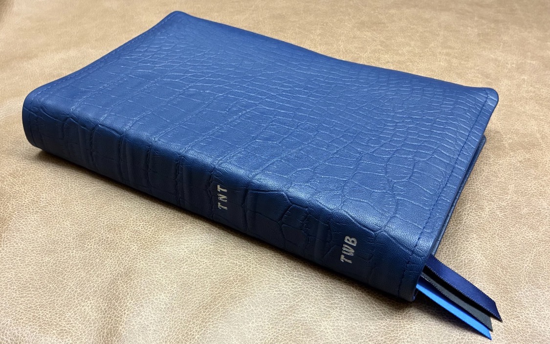 Russell's Rebindings Bible and leatherwork