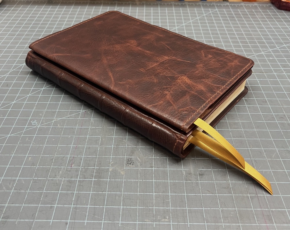 Russell's Rebindings Bible and leatherwork