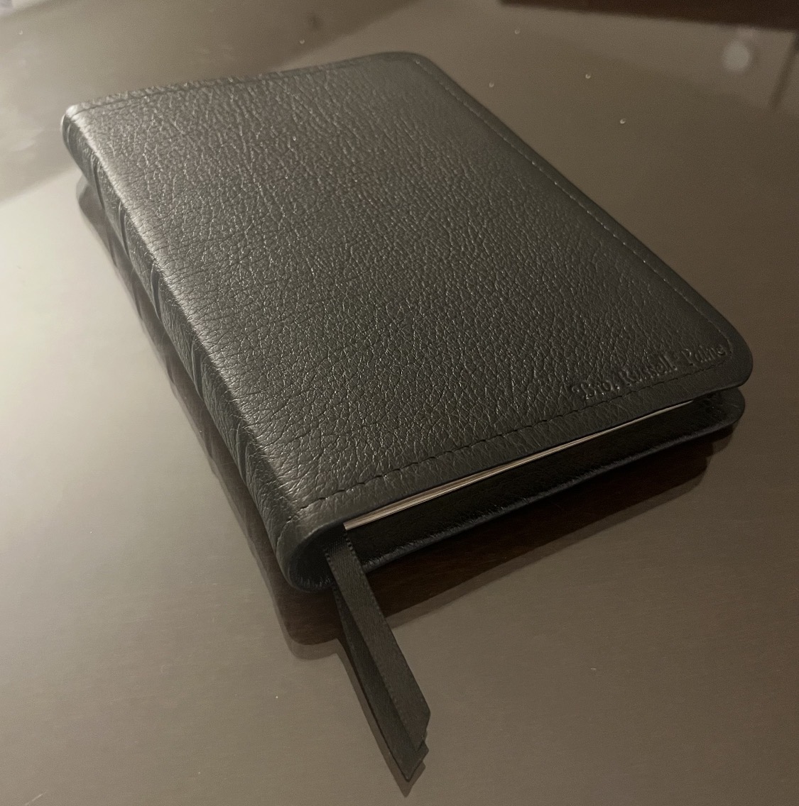 Russell's Rebindings Bible and leatherwork